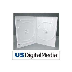  USDM DVD Case Double Disc White W/booklet Clips & Rails 