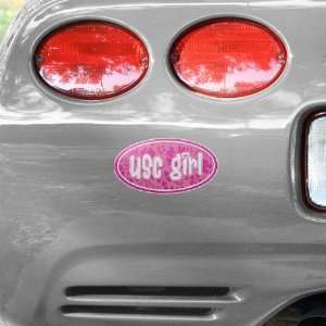    NCAA South Carolina Gamecocks Pink USC Girl Logo Decal Automotive