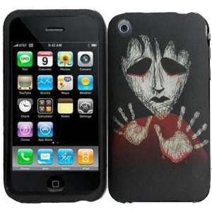  Crying Face with Blood Tears and Bloody Hand on Black TPU 