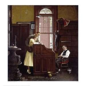  Norman Rockwell   Marriage License Giclee Canvas