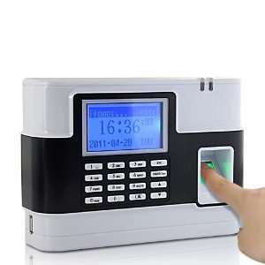 Fingerprint Time Attendance Door System (White 