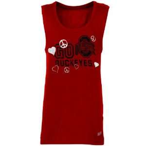   Girls Scarlet Peace And Love Boy Beater Tank Top