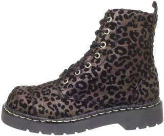 TUK T2177 Bronze Leopard Anarchic Boot Punk Gothic Shoes Goth 