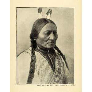   Hunkpapa Lakota Sioux   Original Halftone Print