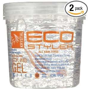  ECO STYLER KRYSTAL CLEAR STYLING GEL MAX HOLD 16oz (pack 