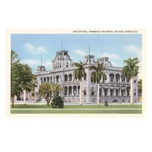  State Capitol, Royal Palace, Honolulu, Hawaii Giclee 