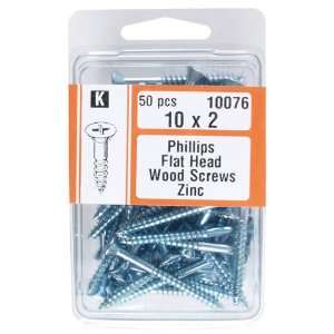  Midwest Phillips Flat Head Wood Screws, 10 x 2