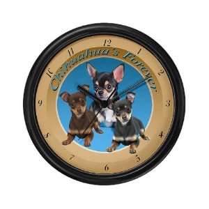  Chihuahuas Forever Pets Wall Clock by CafePress 