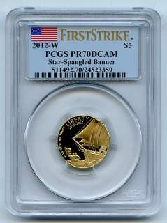 2012 W $5 Gold Star Spangled Banner PCGS PR70DCAM FS  