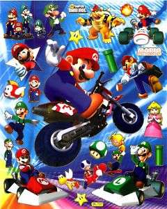Super Mario Bro Go Kart Racing Motorbike Stickers BL707  
