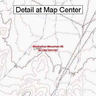  USGS Topographic Quadrangle Map   Manhattan Mountain NE 