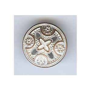  Medieval Templar Metal Cross Button. Silver Copper Finish 