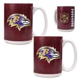  Baltimore Ravens NFL 2pc Gameball Ceramic Mug Set 