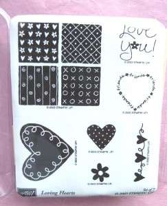 STAMPIN UP Stamp Set LOVING HEARTS XoXo LOVE Valentines NEW U/M 