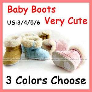 Unisex Infant Toddler Baby Shoes Fur Winter Snow Boots  