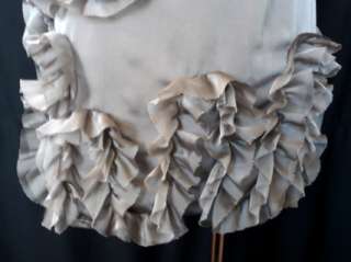 Anthropologie SILK Chiffon Satin Ruffle Party Dress . So beautiful in 
