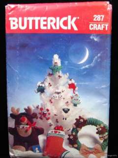 Uncut Vintage Butterick 6053 Pattern Christmas Stocking Ornaments 