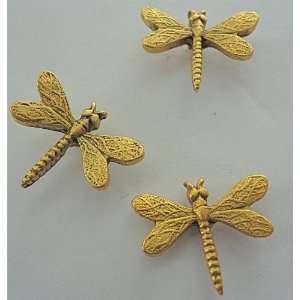   Sale**T105AG Antique Gold Dragonfly Push Pins, Set of 21