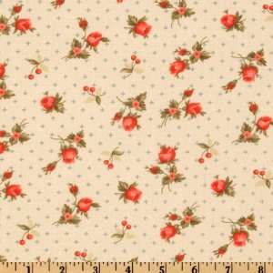  44 Wide Moda Bar Harbor Scattered Floral Sand Fabric By 