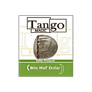  Bite Out Half Dollar Tango real coin money Magic trick 