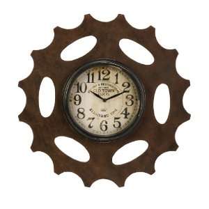  Classic Rusted Gear Wall Clock: Home & Kitchen