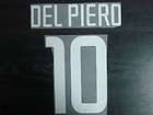 DEL PIERO #10 UCL Juventus Away 2003 04 Name Number