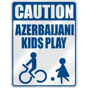   CAUTION AZERBAIJANI KIDS PLAY  PARKING SIGN AZERBAIJAN 