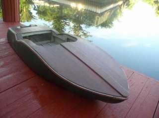 Unique Vintage Speed Boat Tank Model, like Chris Craft Motorboat 