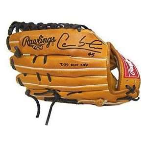 Carlos Lee Autographed 2007 Game Used Houston Astros Fielding Glove 