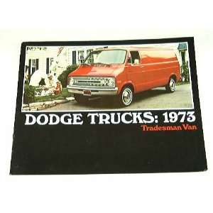   1973 73 Dodge Truck TRADESMAN VAN BROCHURE B100 B200: Everything Else