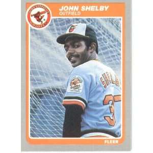  1985 Fleer # 190 John Shelby Baltimore Orioles Baseball 