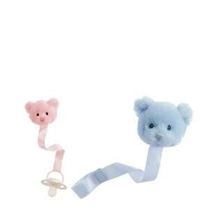  Gund Baby My First Teddy Plush Pacifier Clip  Blue Toys 