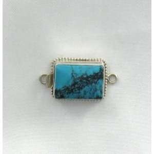  AAA TEAL TURQUOISE STERLING CLASP CUSHION #7~ Everything 