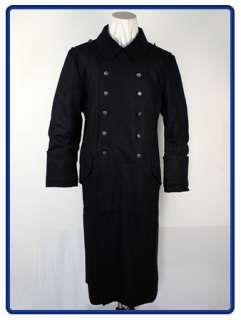 WW2 German Kriegsmarine M40 Dark Blue Wool Greatcoat XL  