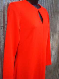 Vtg red keyhole mod dress mid century mad 60s men Twiggy space age 