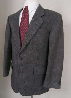 Harris Tweed Dunn & Co Tweed Sport Coat Blazer Gray Brown Black 42S 