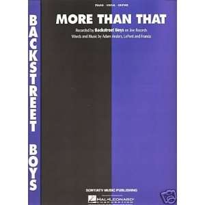  Sheet Music More Than That Backstreet Boys 69 Everything 