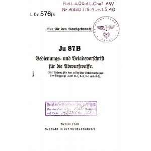   Handbook Bedienungsvorschrift Abwurwaffe Manual Junkers Books