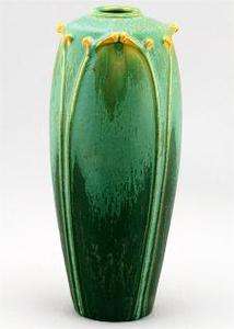 Arts and Crafts Nouveau Arch Vase in Northern Lights Green Door 