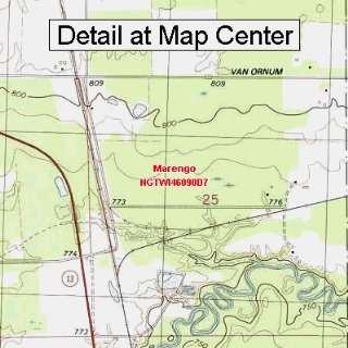  USGS Topographic Quadrangle Map   Marengo, Wisconsin 