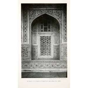  1905 Print Window Itimad ud Daula Mausoleum Agra India 