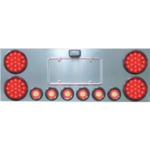 Trux Accessories Center Panel Back Plate   4 x 4in. LED Lights and 6 x 