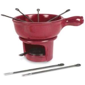    Emile Henry Red Chocolate/Cheese Fondue Pot: Kitchen & Dining