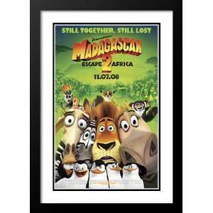  Madagascar: Escape 2 Africa 32x45 Framed and Double Matted 