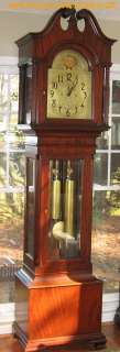 Antique Colonial MFG Grandfather Clock   Tubular Bells  