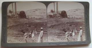 Stereoview Cliff Tombs of Lords Assiut EGYPT King Maker  