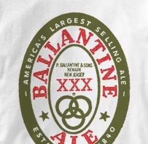 Ballantine Beer Vintage Logo T Shirt XL  