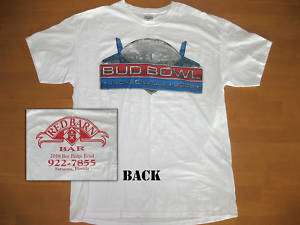 BUD BOWL T shirt large Sarasota Red Barn Bar 2005  
