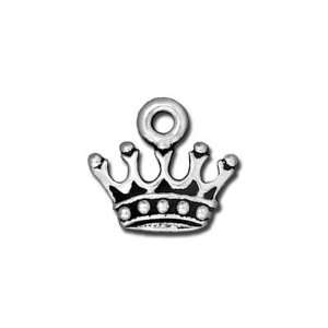  13mm Antique Silver Kings Crown Charm by TierraCast: Arts 