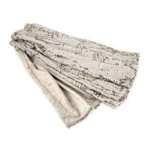   Distressed White Tree Bark Decorative Throw Blanket: Home & Kitchen